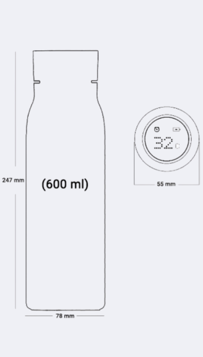 Gourde Hydralys  - Gourde Intelligente Avec Rappel D'Hydratation